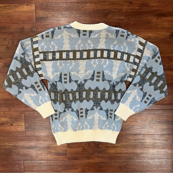 Vintage Le Tigre Made in USA Acrylic Geometric Patterned Sweater - Picture 2 of 6